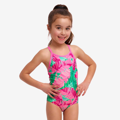 Girl's Printed One Piece | Tropic Palm