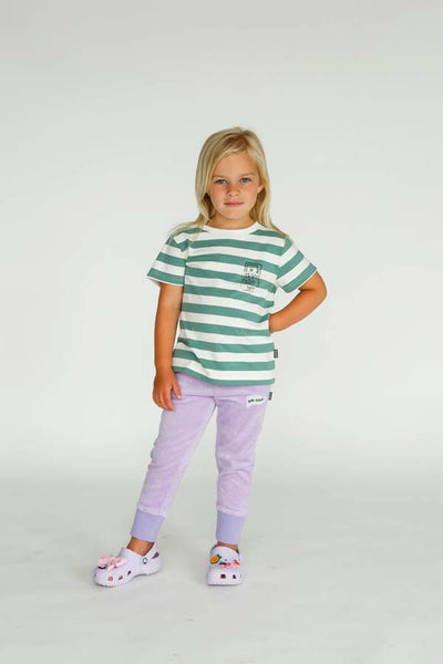 Classic Tee | Mix Tape Sage Stripe Tee