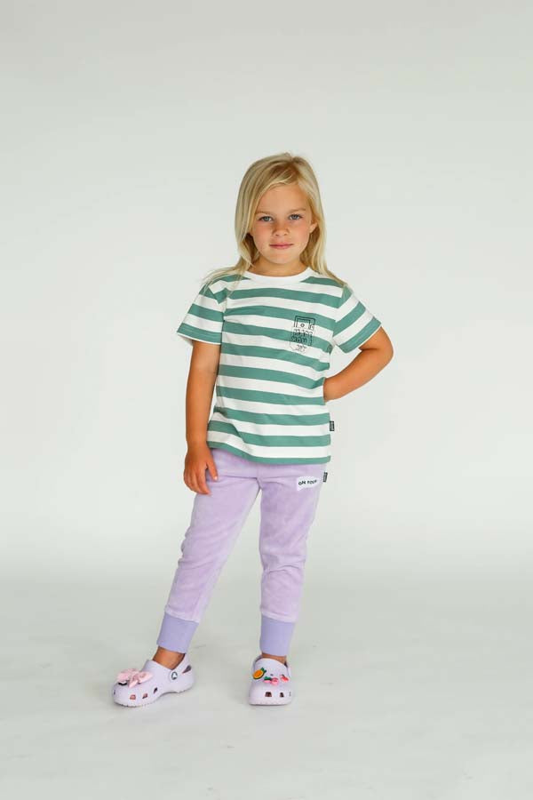 Classic Tee | Mix Tape Sage Stripe Tee