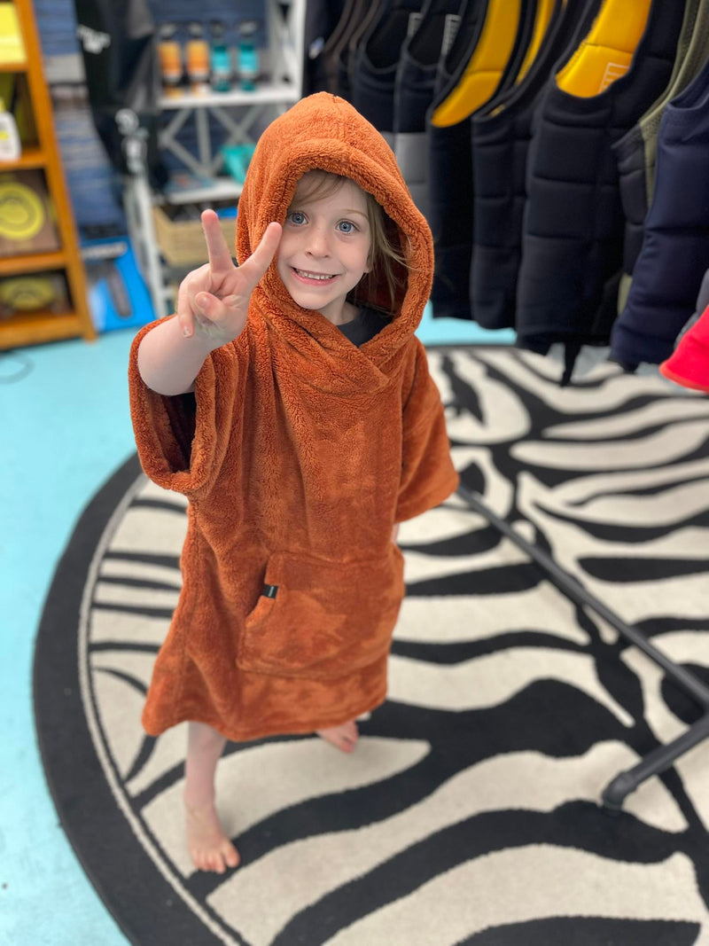 MYSTIC Poncho Teddy Kids | Rusty Red