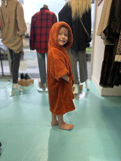 MYSTIC Poncho Teddy Kids | Rusty Red