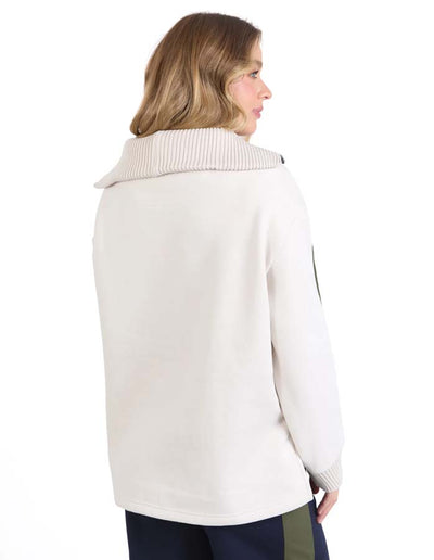 Knit Collar Crew | Bone