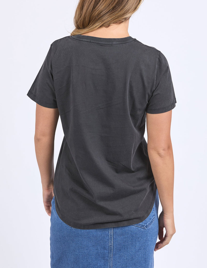 Flowers Tee | Washed Black