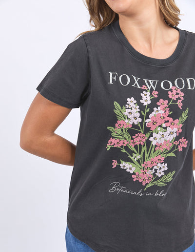 Flowers Tee | Washed Black