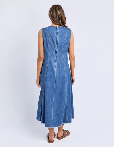 Solene Denim Dress | Mid Blue