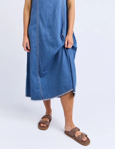 Solene Denim Dress | Mid Blue