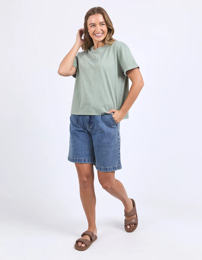 Huntleigh Oversized Tee | Iceberg Green