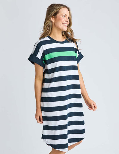 Mckinley Dress | Navy And White Stripe