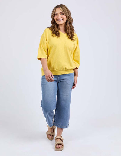 Mazie Vee Neck Tee | Lemon