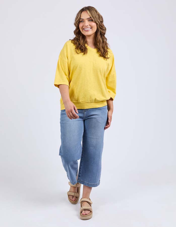 Mazie Vee Neck Tee | Lemon
