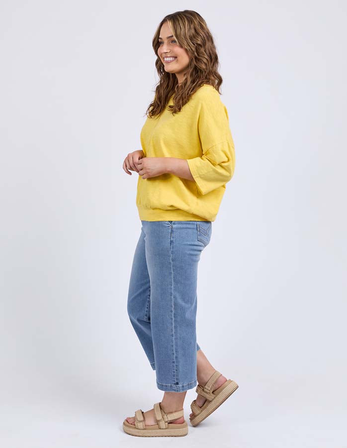 Mazie Vee Neck Tee | Lemon