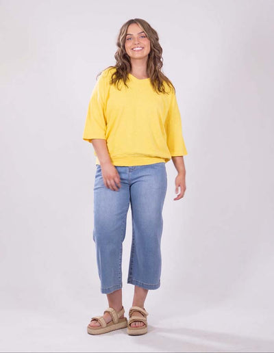 Mazie Vee Neck Tee | Lemon