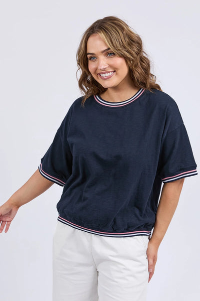 Faye Short Sleeve Sweat | Navy