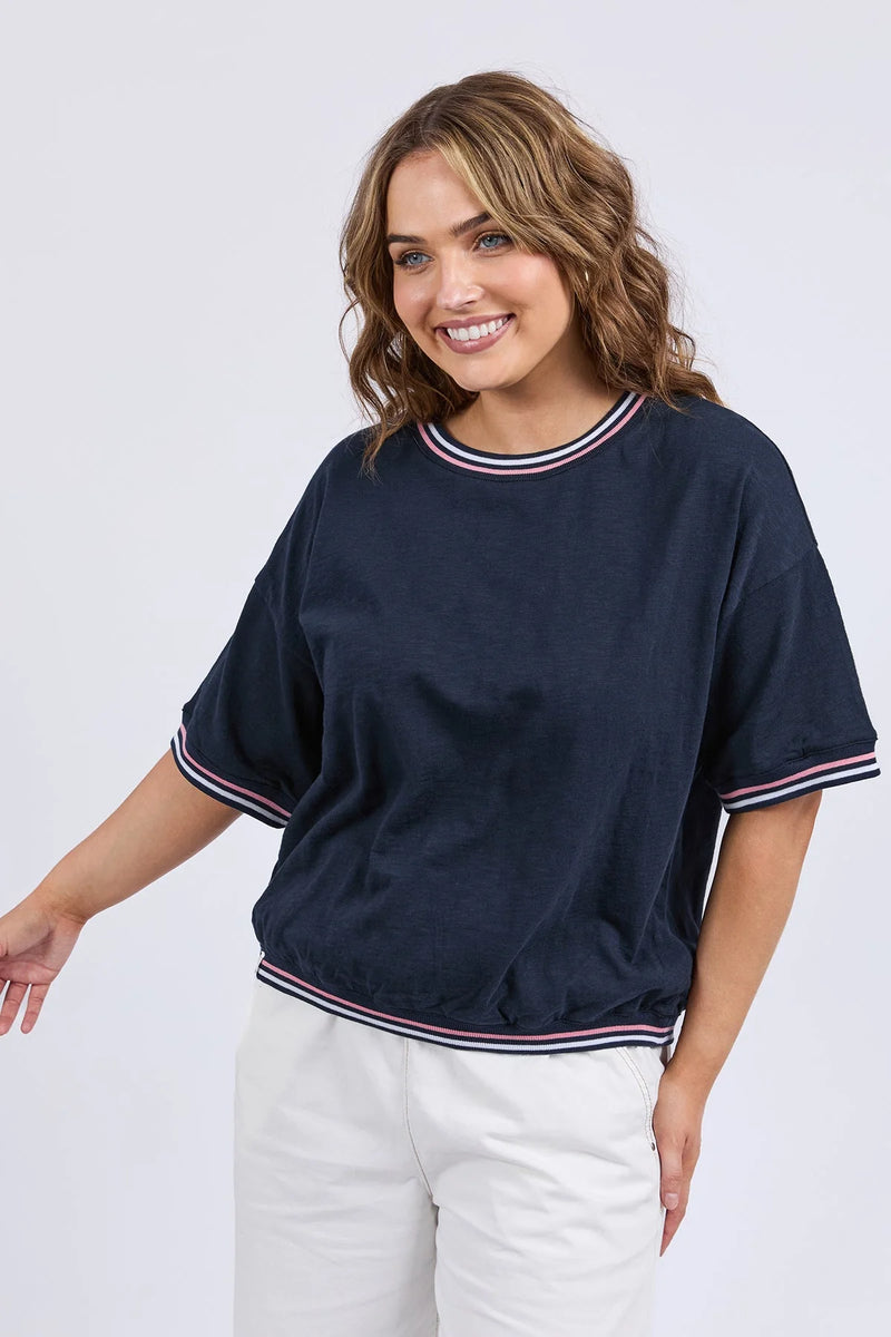 Faye Short Sleeve Sweat | Navy