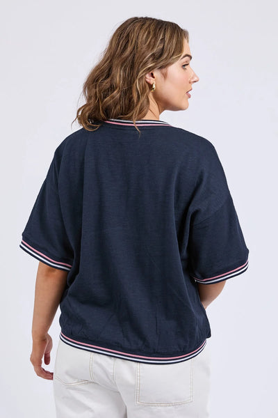 Faye Short Sleeve Sweat | Navy