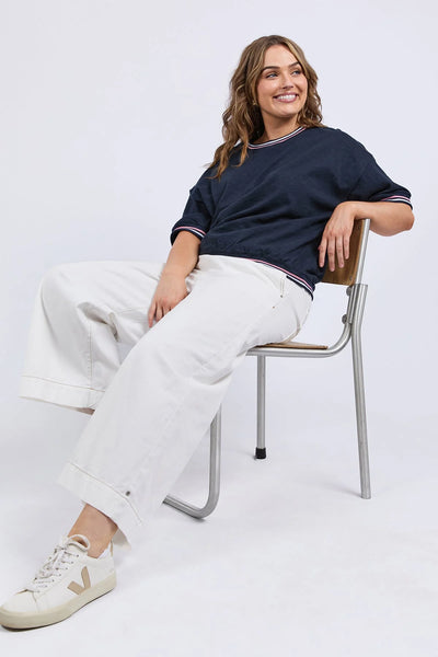 Faye Short Sleeve Sweat | Navy