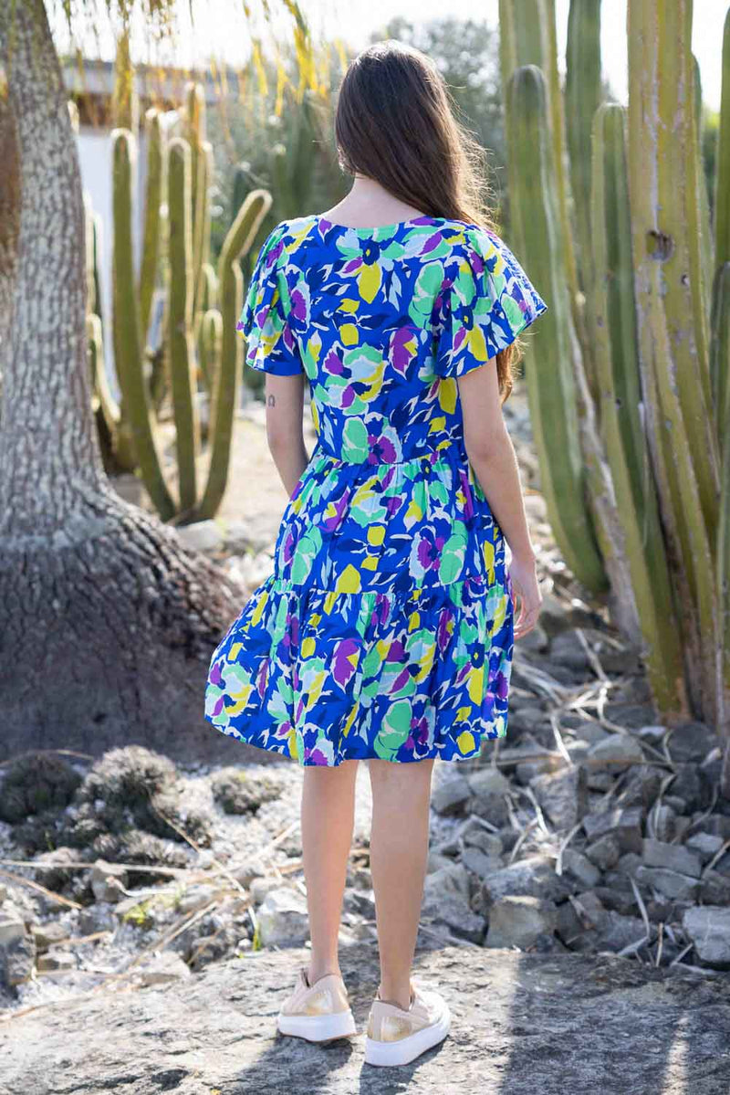 Colette V Neck Midi Dress | Blue Print