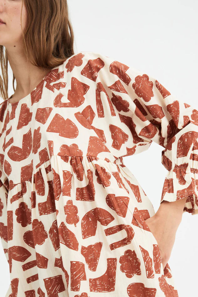 Geometric Print Dress | Soleb Print