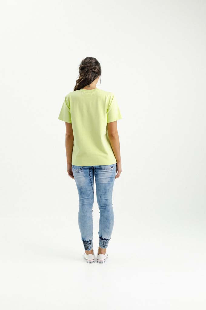 Chris Tee | Lime with Black X