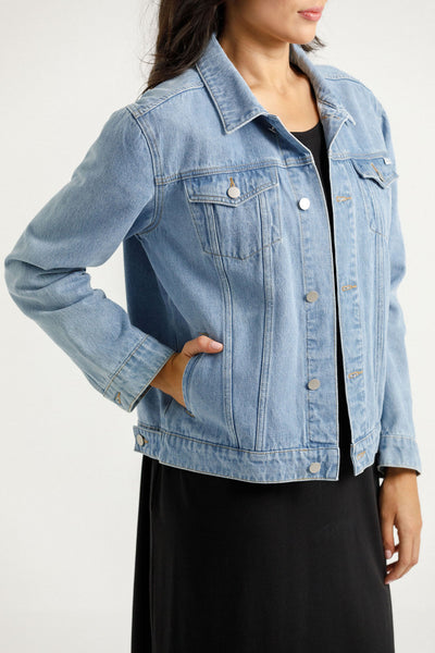 Olly Jacket | Stonewash Denim