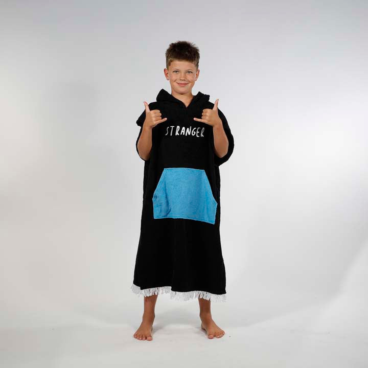 Poncho Towel | Black Blue