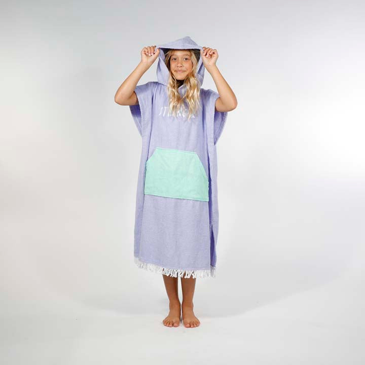Poncho Towel | Light Purple Mint