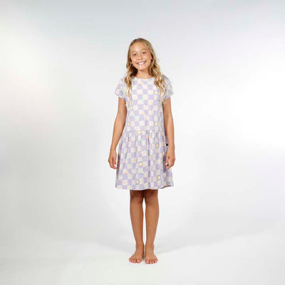 Palma Dress | Purple Check