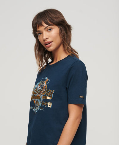 Japanese Vintage Logo Graphic Tee | Nu Navy