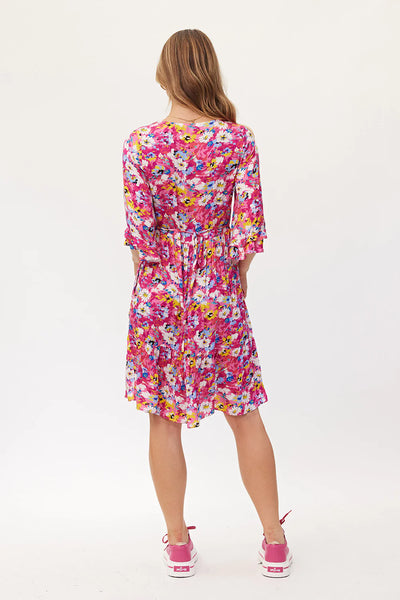 Malaya Dress | Pink Print