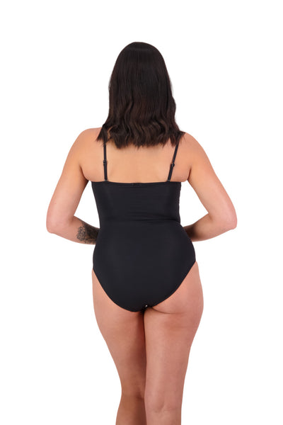 Contours Twist Suit One Piece | Black