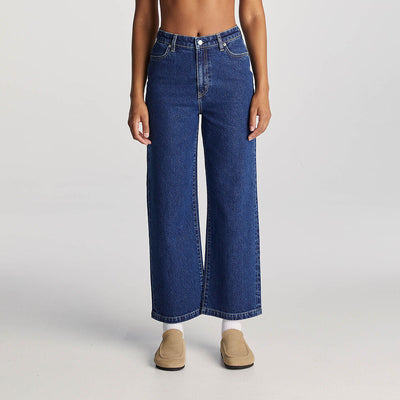 Petite | Hi Wide Leg Jean | Indigo Wave