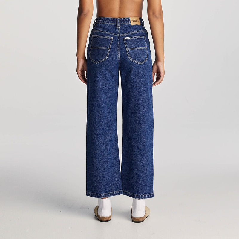 Petite | Hi Wide Leg Jean | Indigo Wave