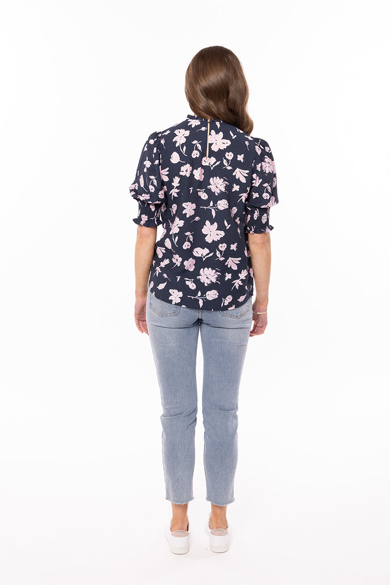 Wishful Top | Pink Spaced Floral