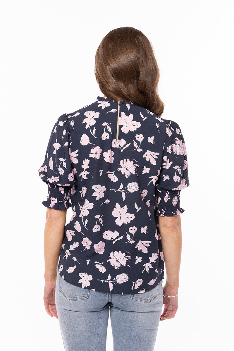 Wishful Top | Pink Spaced Floral