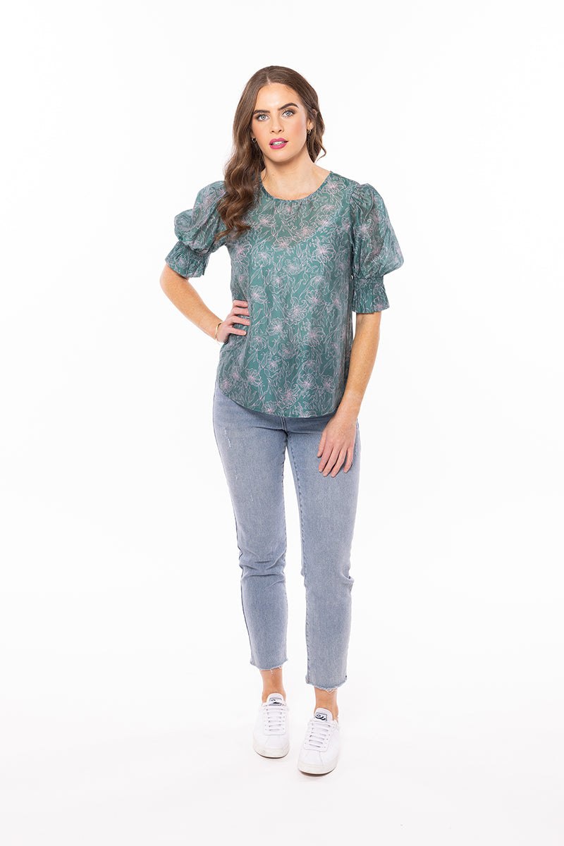 Flourish Top | Floral Sketch