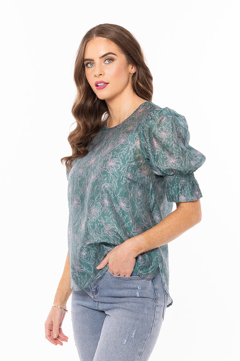 Flourish Top | Floral Sketch