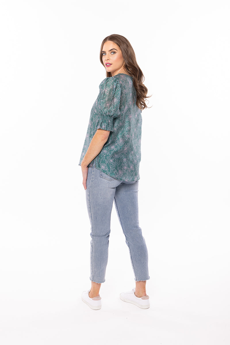 Flourish Top | Floral Sketch