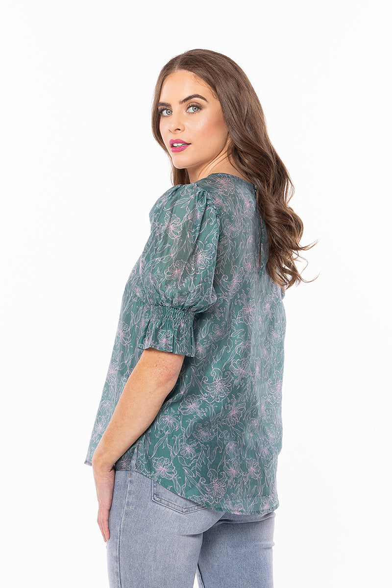 Flourish Top | Floral Sketch