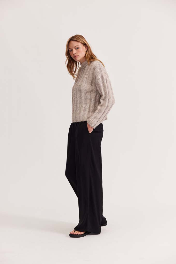 Maja Ribbed Jumper | Oat/Marle