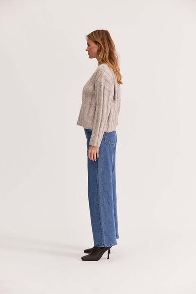 Maja Ribbed Jumper | Oat/Marle