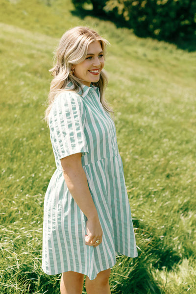 Cleo Mini Dress | Apple Stripes