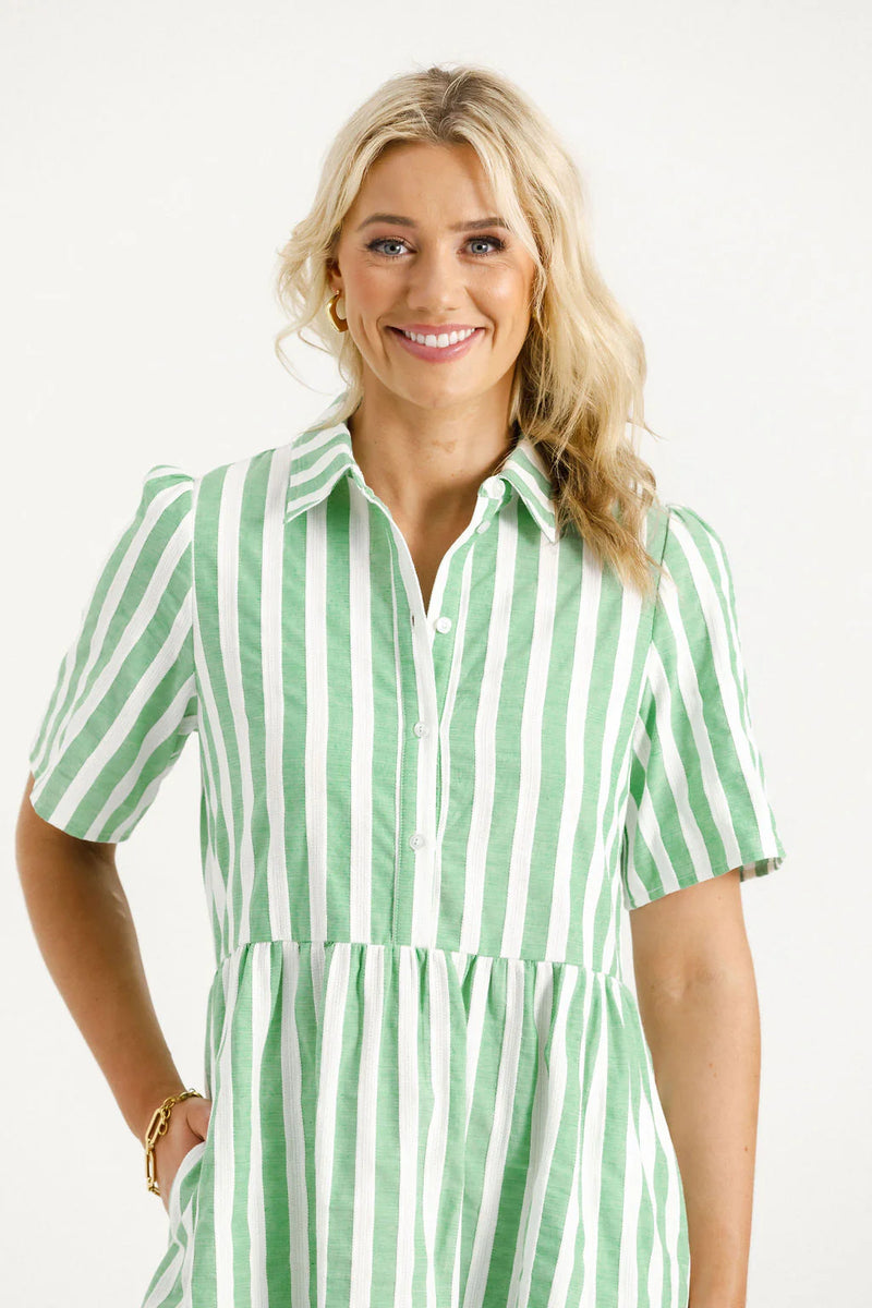 Cleo Mini Dress | Apple Stripes