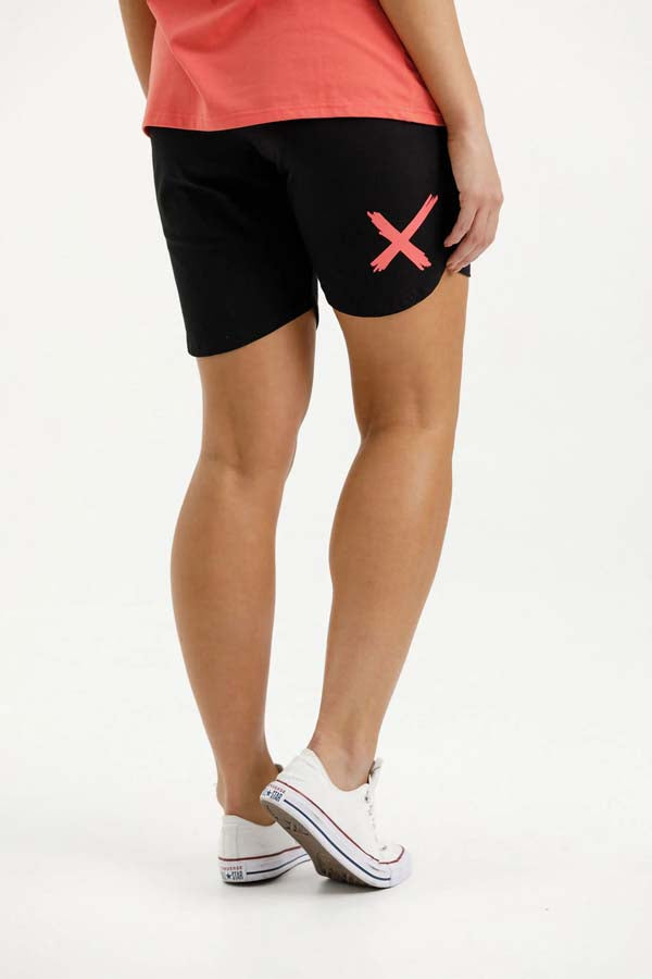 Apartment Shorts | Black with Berry X