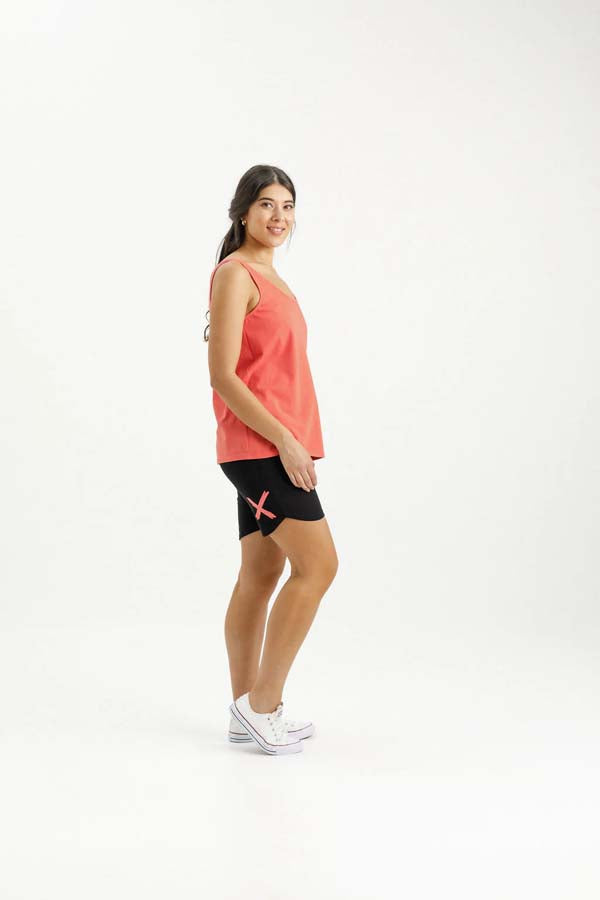 Apartment Shorts | Black with Berry X