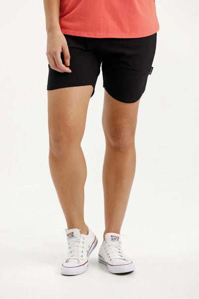 Apartment Shorts | Black with Berry X