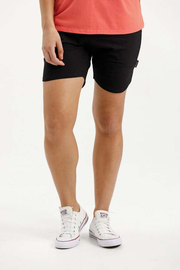 Apartment Shorts | Black with Berry X