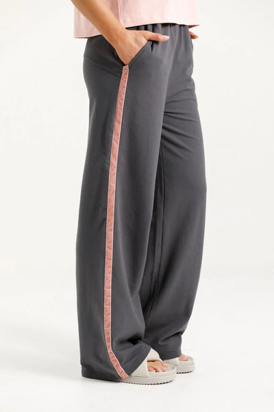 Palazzo Pants | Graphite with Blossom Tape