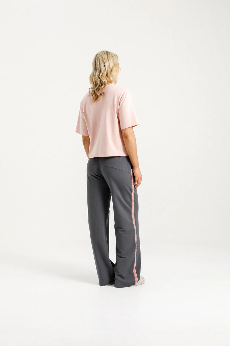 Palazzo Pants | Graphite with Blossom Tape