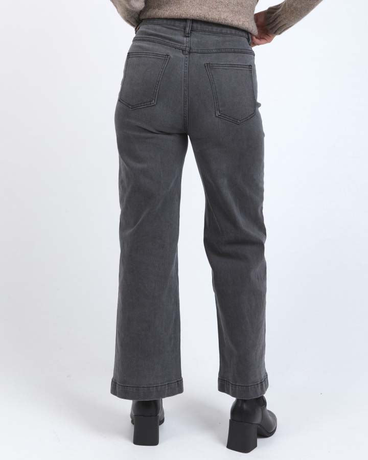 Sarah Wide Leg Jean | Washed Black