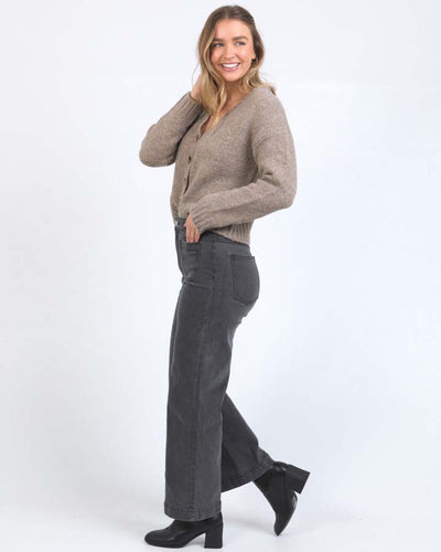 Sarah Wide Leg Jean | Washed Black